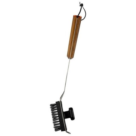 TRAEGER Grill Cleaning Brush, Nylon Bristle, Wood Handle, DualGrip Handle BAC537